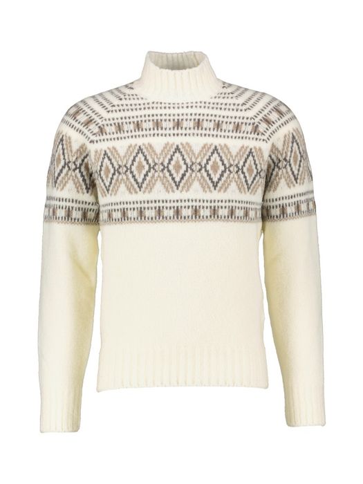 Beige gebreide wollen trui Gran Sasso