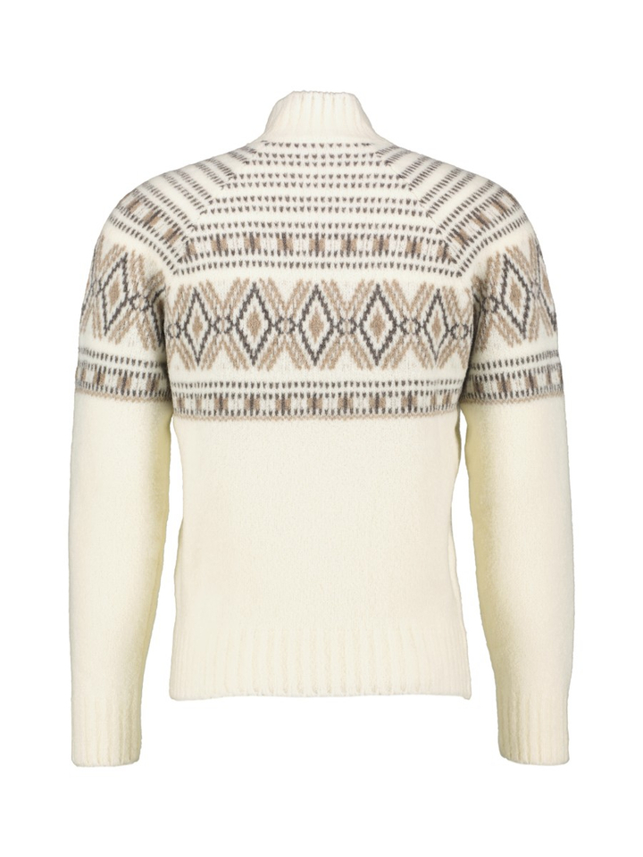 Beige gebreide wollen trui Gran Sasso