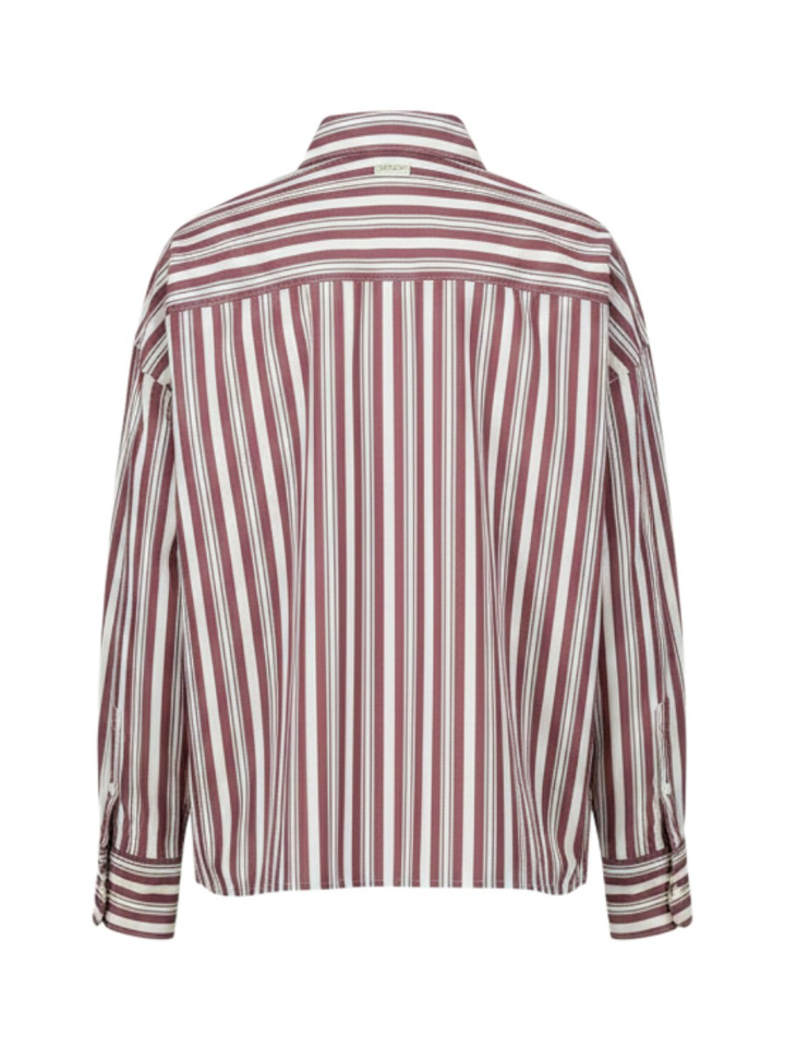 Burgundy bloes met strepen Sofia Blue Bay