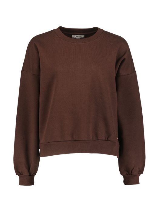 Bruine sweater met oranje bedrukking Zoe Blue Bay