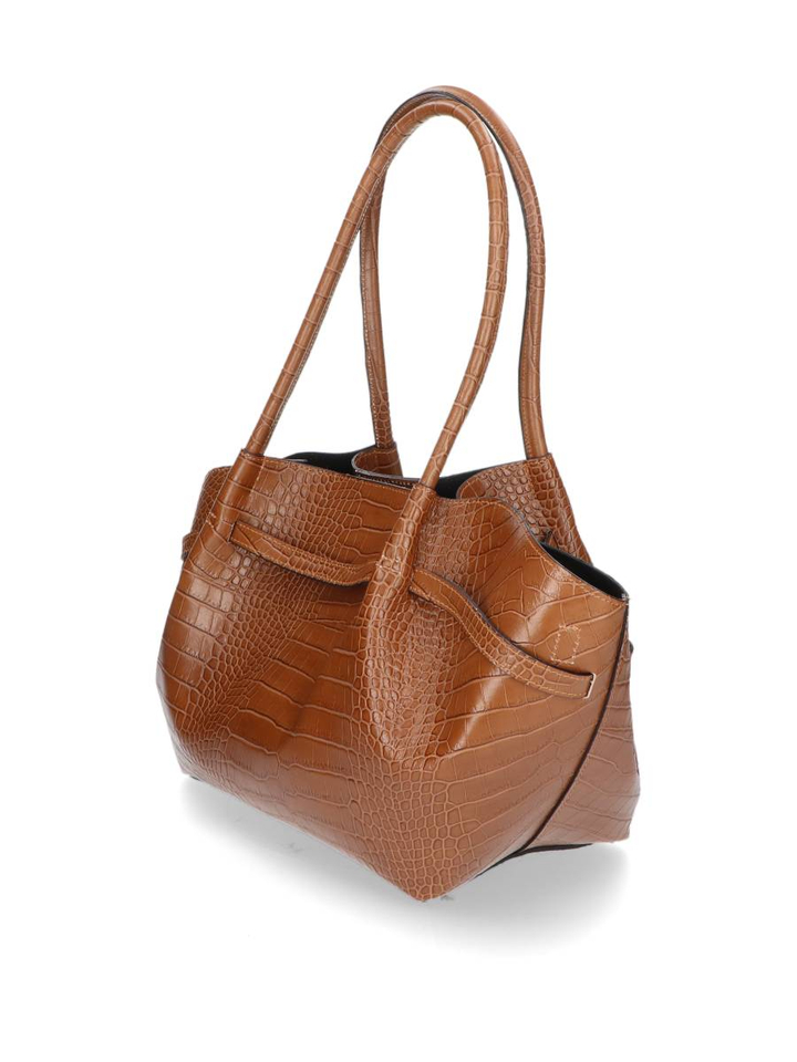 Bruine croco handtas Zuma Via Mailbag