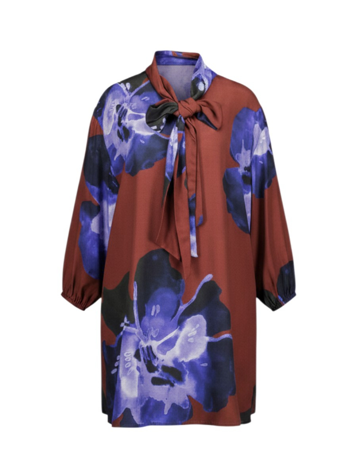 Bordeaux bloemenprint kleed Matcha Rose Avalanche 