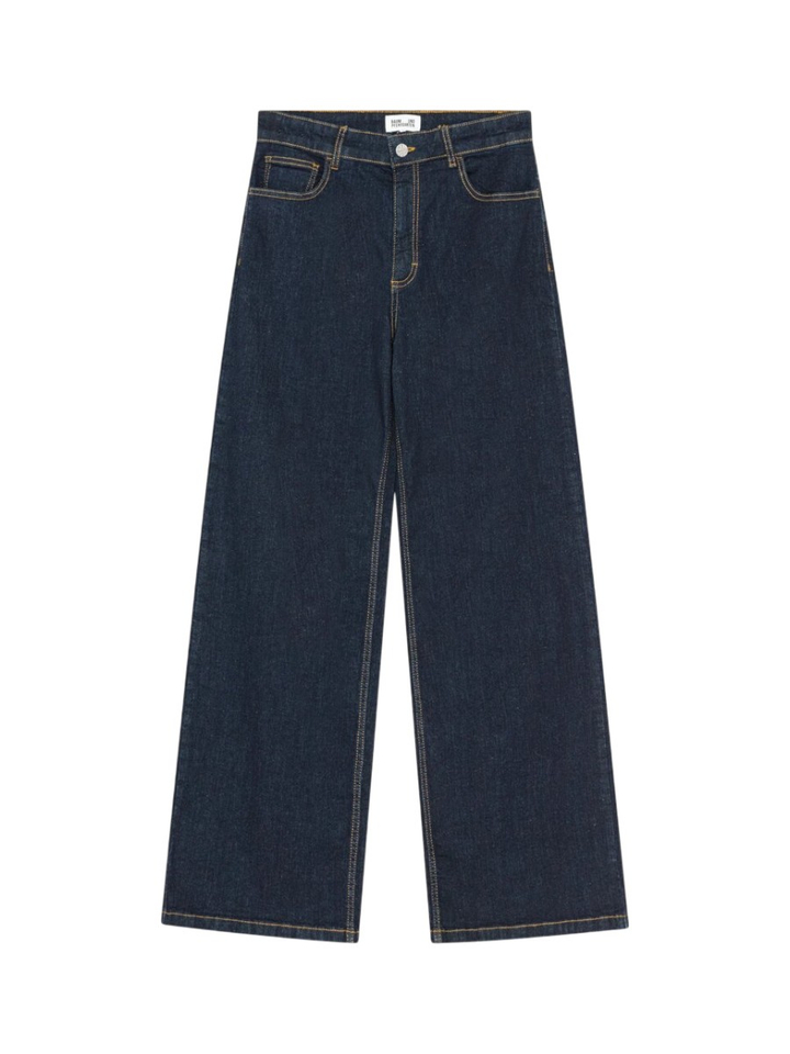 Donkerblauwe wide leg jeans NO01 Baum Und Pferdgarten