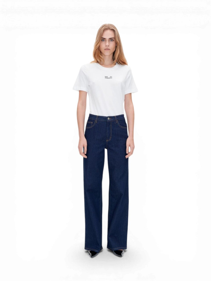 Donkerblauwe wide leg jeans NO01 Baum Und Pferdgarten