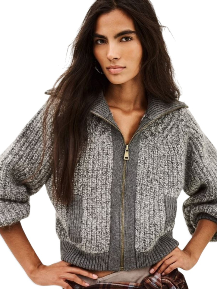Grijze gilet RABEL met rits Ba&sh