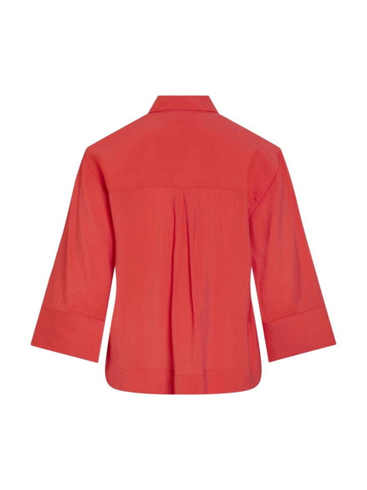 Rode blouse met driekwart mouwen Viaspyn Vila