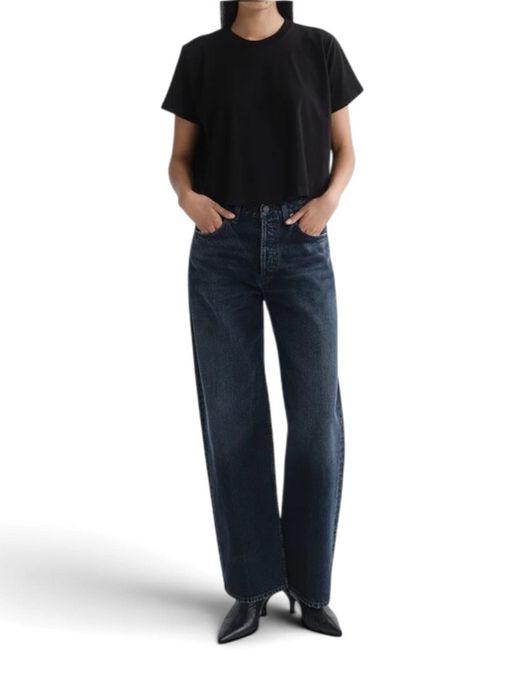 Donkerblauwe loose fit jeans Agolde