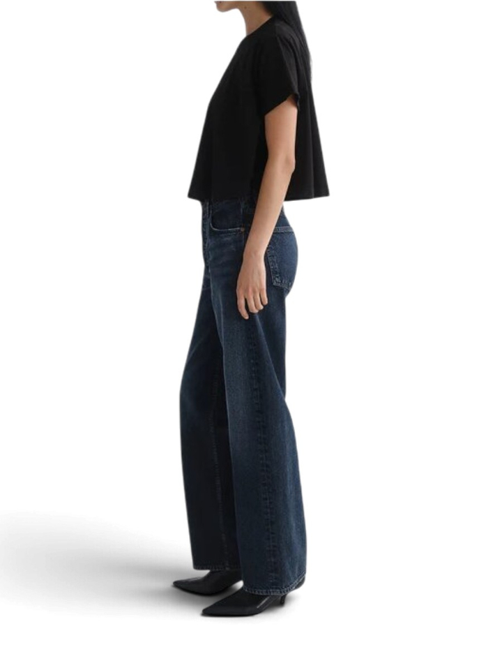 Donkerblauwe loose fit jeans Agolde