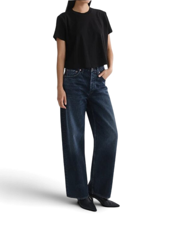 Donkerblauwe loose fit jeans Agolde