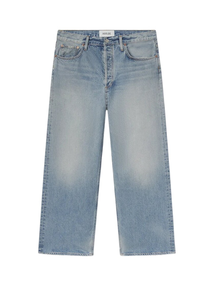 Blauwe llow rise curve jeans Agolde