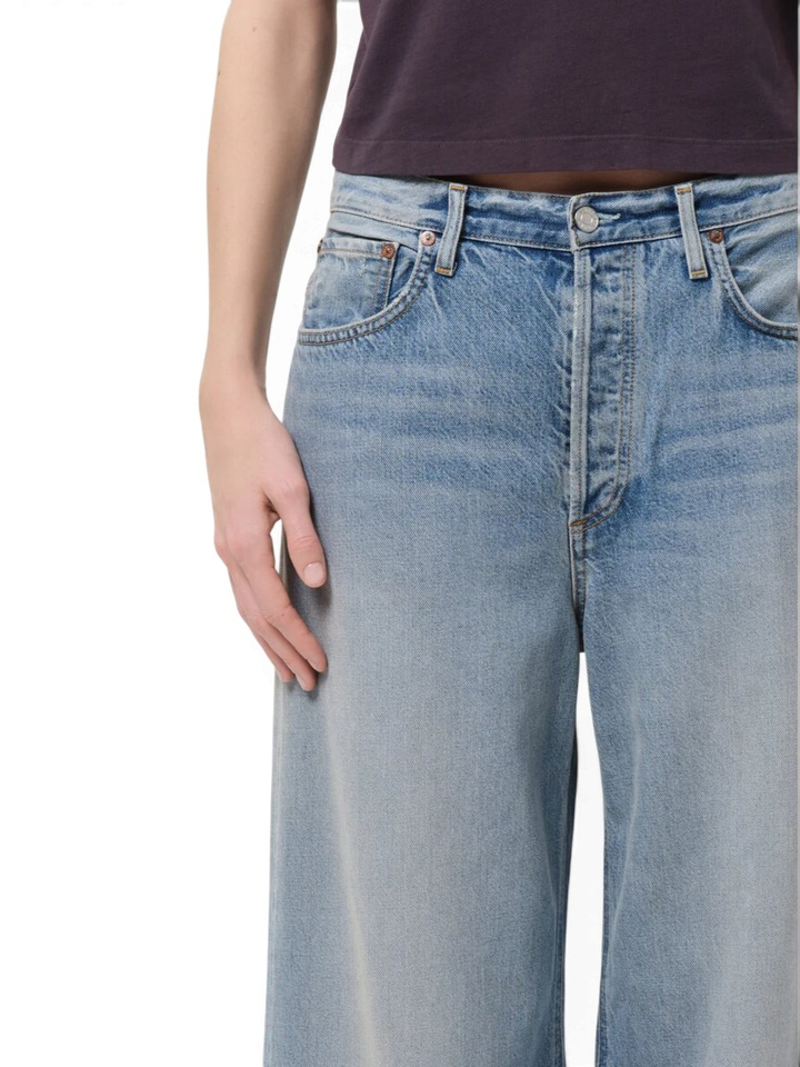 Blauwe llow rise curve jeans Agolde