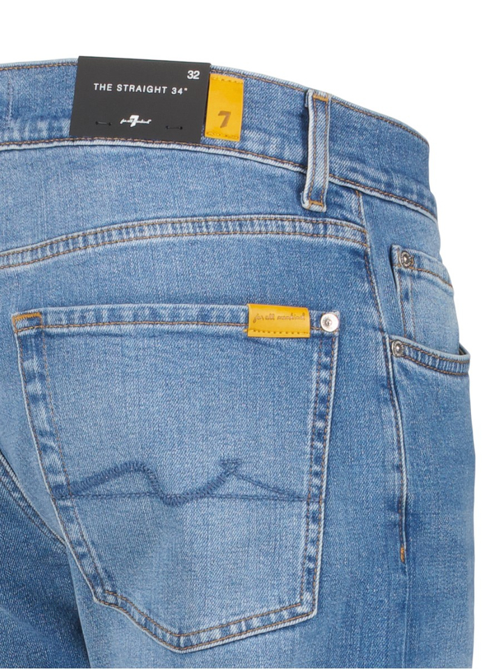 Blauwe straight fit jeans For All Mankind