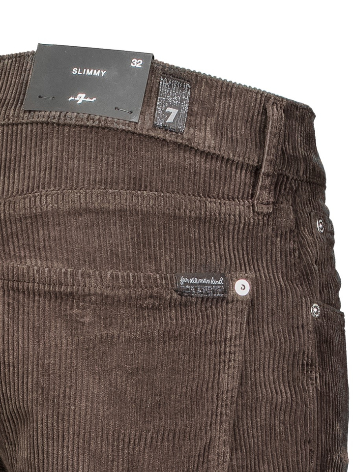 Bruin broek in ribflueel SLIMMY 7 For All Mankind