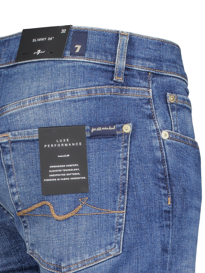 Blauwe slim fit jeans Slimmy For All Mankind
