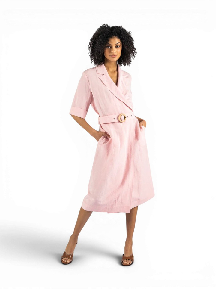 Roze jurk met riem Marie Mero 