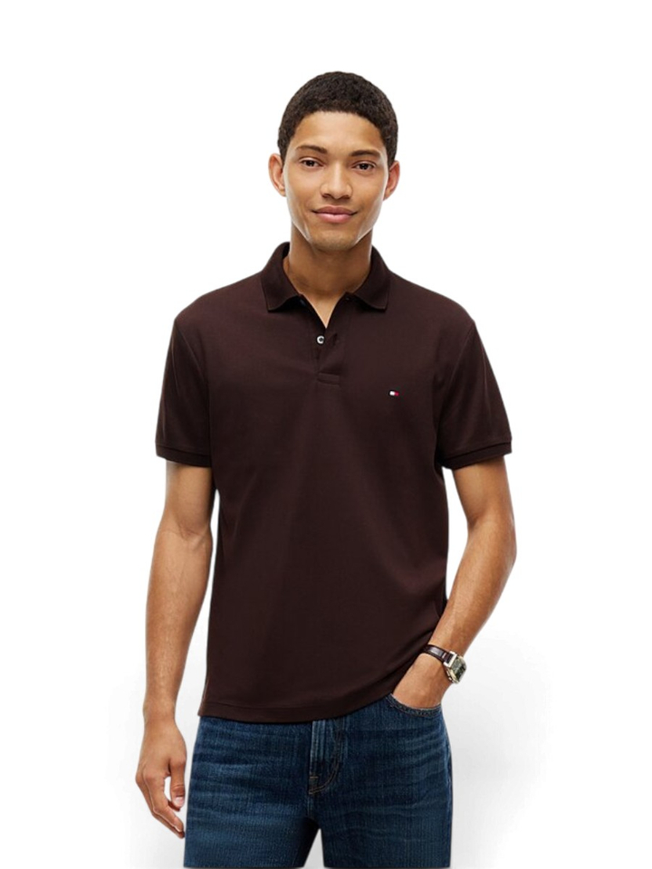 Chocolade polo met korte mouwen Tommy Hilfiger