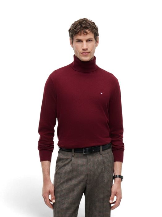 Bordeaux pull met rolkraag Tommy