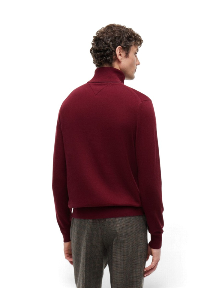 Bordeaux pull met rolkraag Tommy