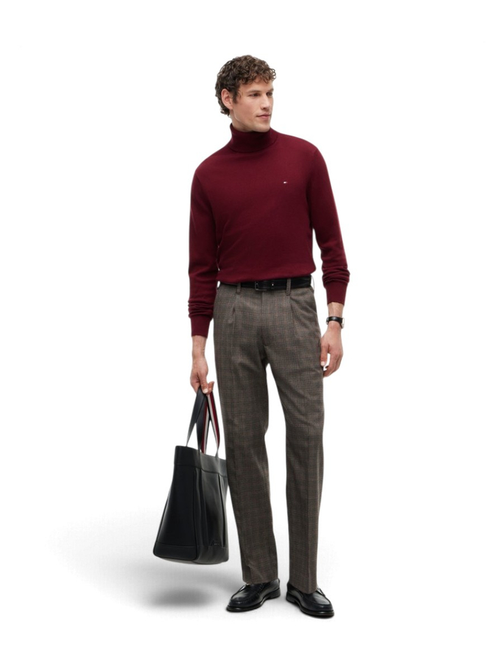 Bordeaux pull met rolkraag Tommy