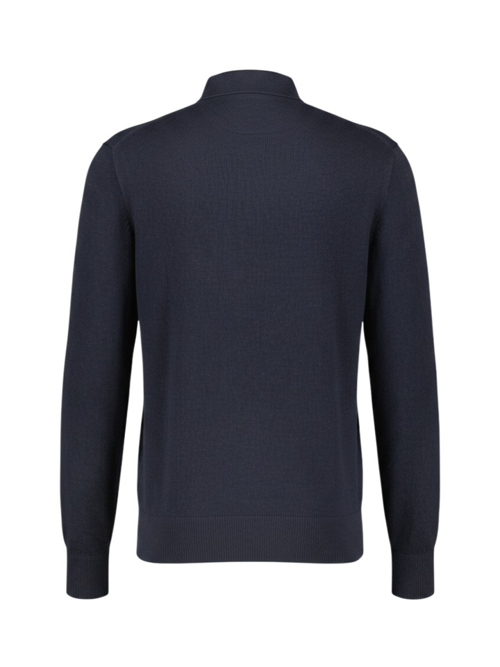 Donkerblauwe polo met lange mouwen Tommy Hilfiger