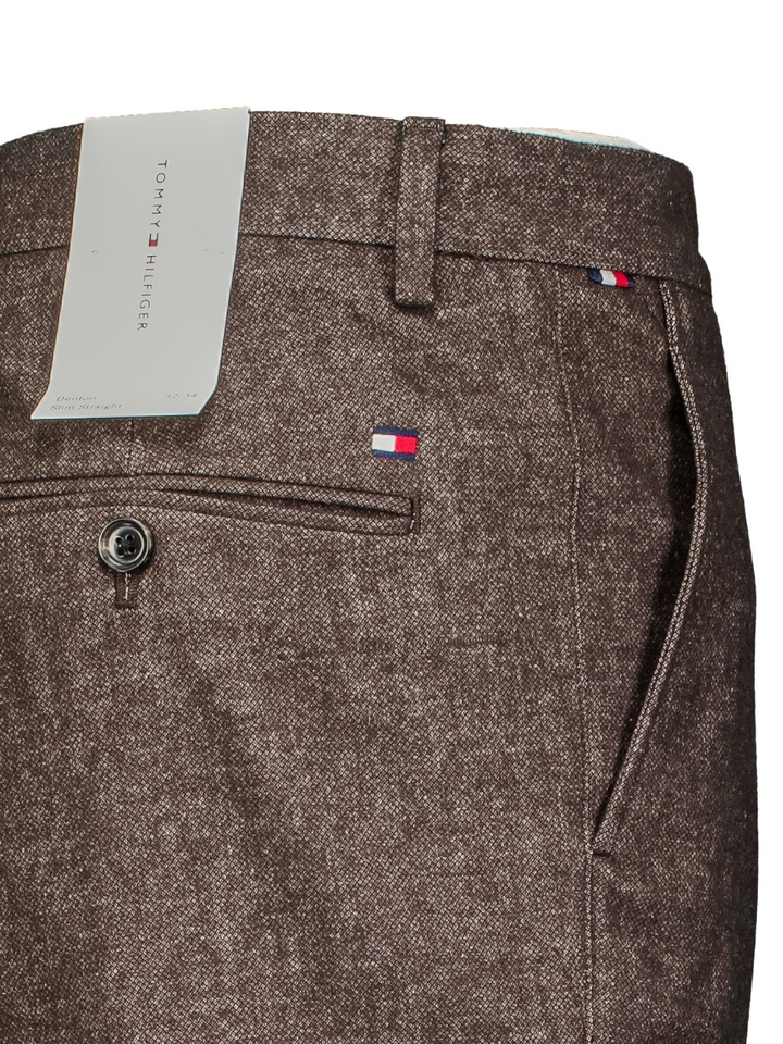 Bruine geklede broek Tommy Hilfiger