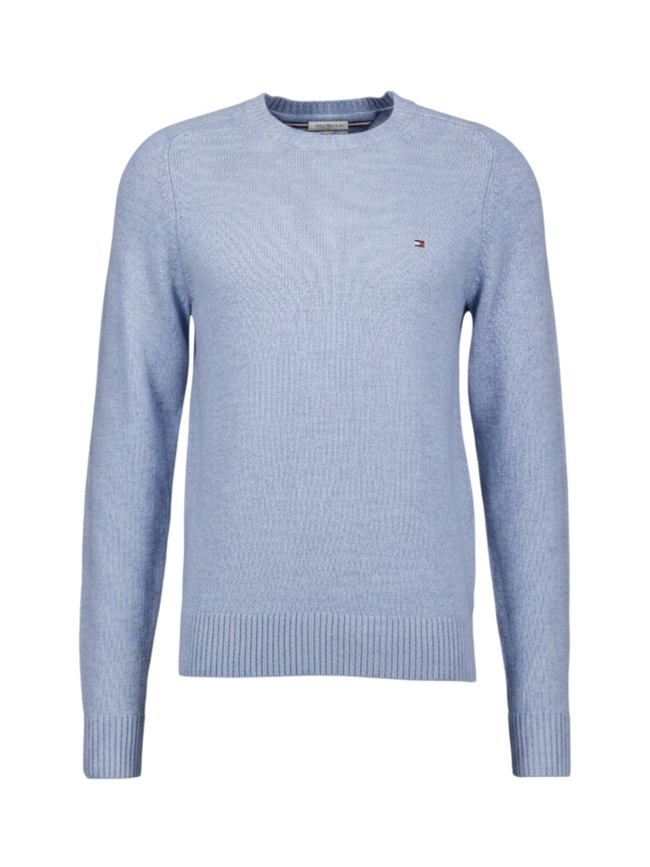 Blauwe pull met ronde hals Tommy Hilfiger