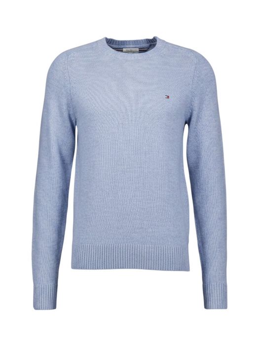 Blauwe pull met ronde hals Tommy Hilfiger