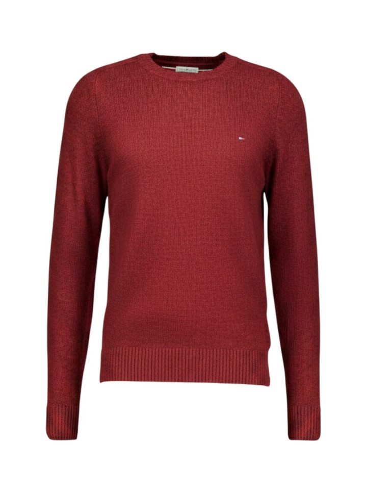 Burgundy wollen trui met ronde hals Tommy Hilfiger