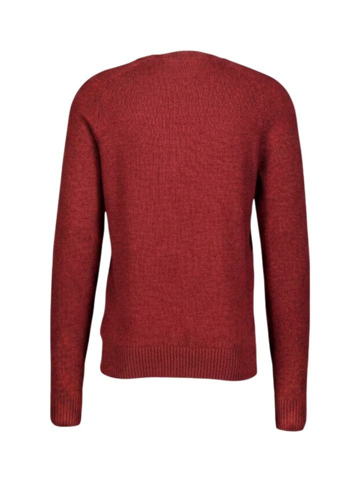 Burgundy wollen trui met ronde hals Tommy Hilfiger