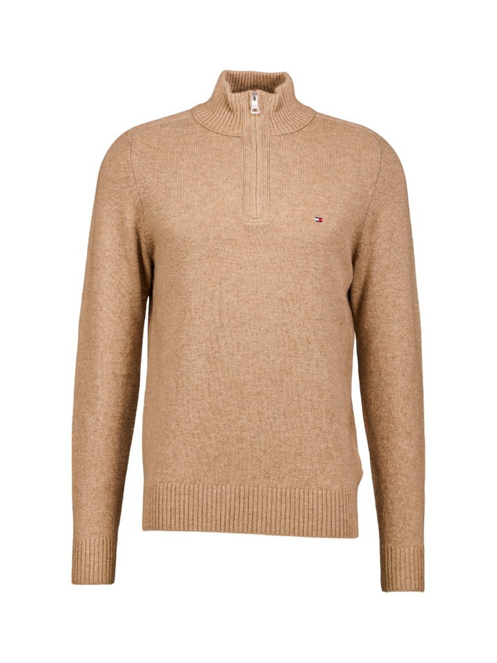 Beige trui met ritssluiting Zip Tommy 
