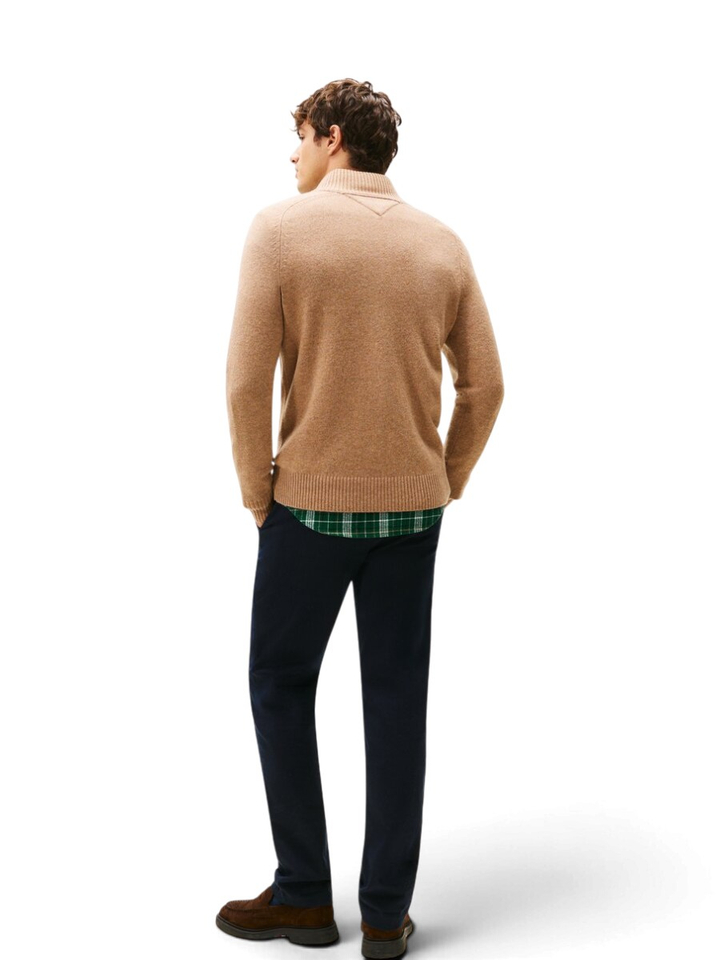 Beige trui met ritssluiting Zip Tommy 