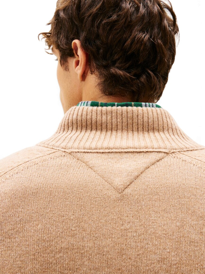 Beige trui met ritssluiting Zip Tommy 