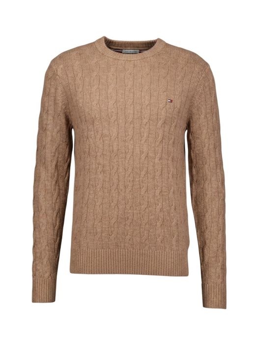 Beige kabeltrui Tommy Hilfiger