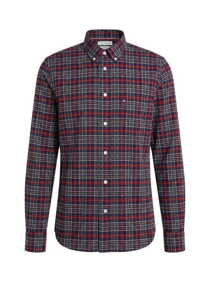 Blauw/rood geruit hemd (regular fit) met lange mouwen Tommy Hilfiger 