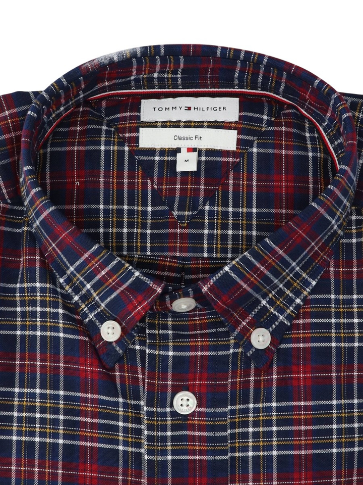Blauw/rood geruit hemd (regular fit) met lange mouwen Tommy Hilfiger 