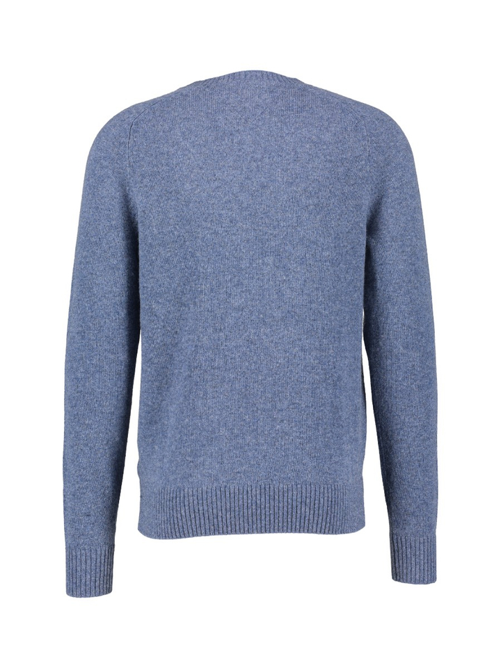 Jeansblauwe trui met lange mouwen en ronde hals Tommy Hilfiger
