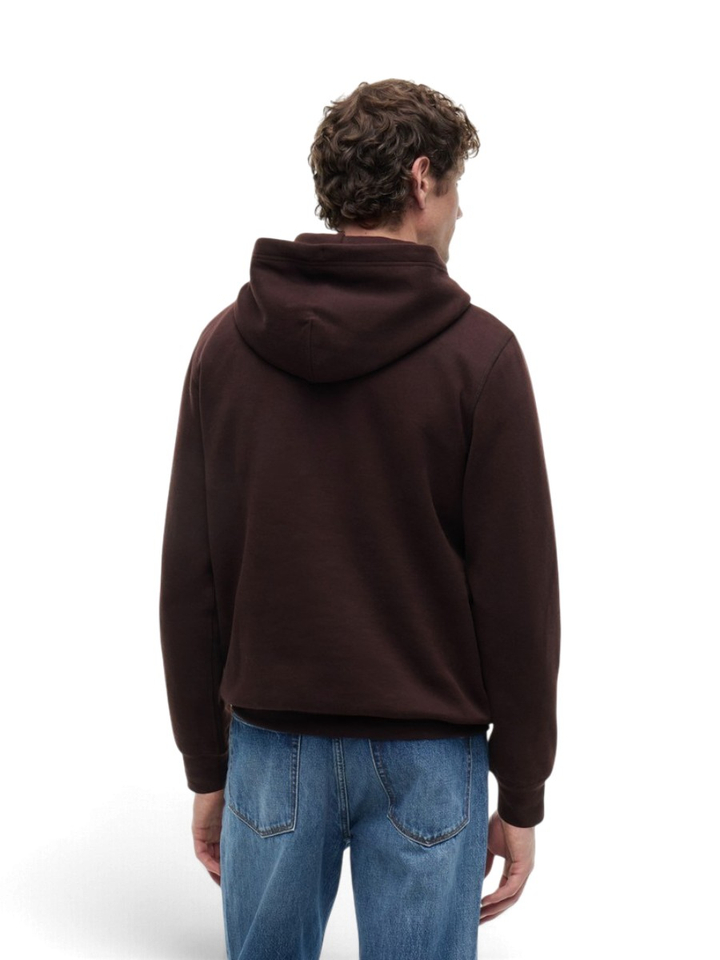 Donkerbruine trui met kap Tommy Hilfiger