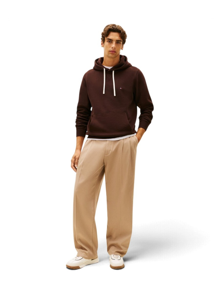Donkerbruine trui met kap Tommy Hilfiger