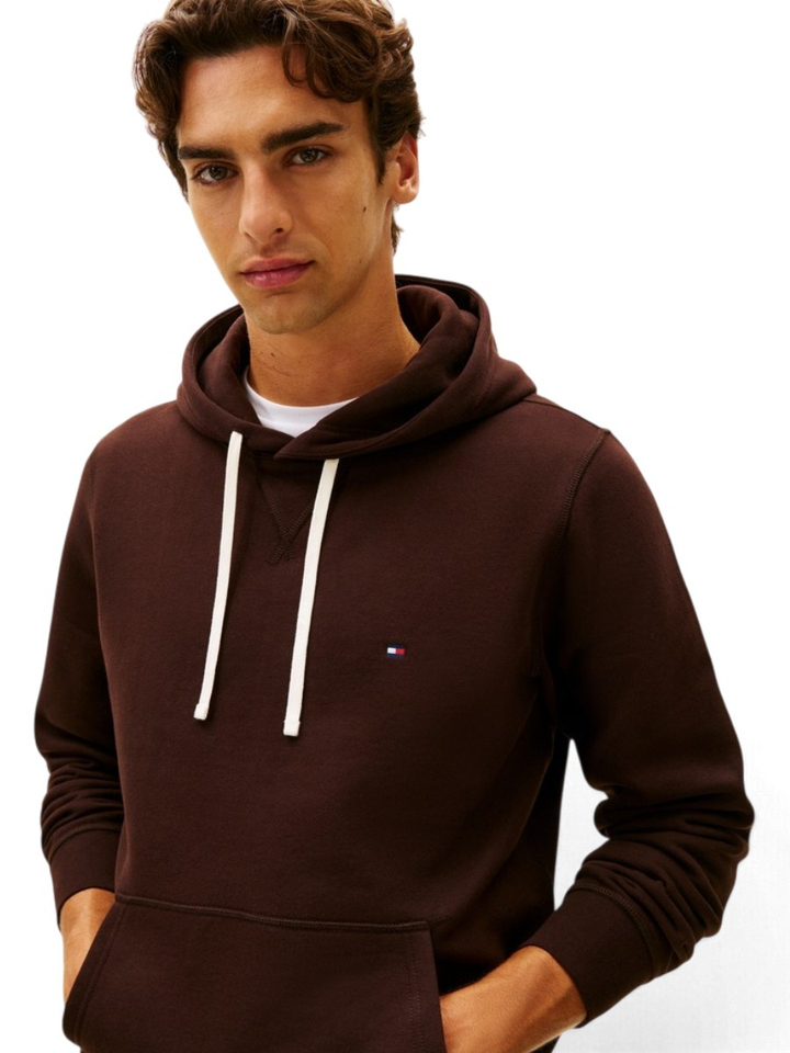Donkerbruine trui met kap Tommy Hilfiger