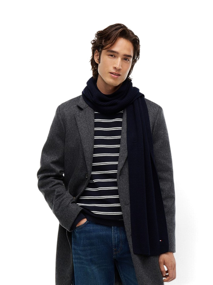 Donkerblauwe sjaal Tommy Hilfiger