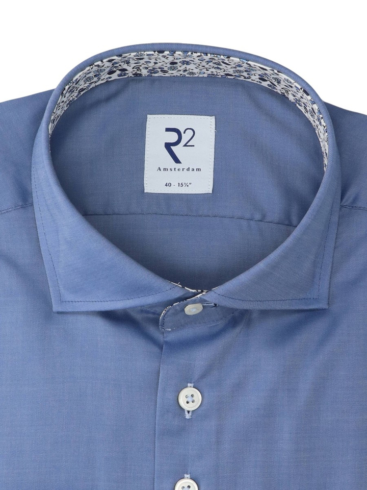Vintage blauw hemd met lange mouwen R2