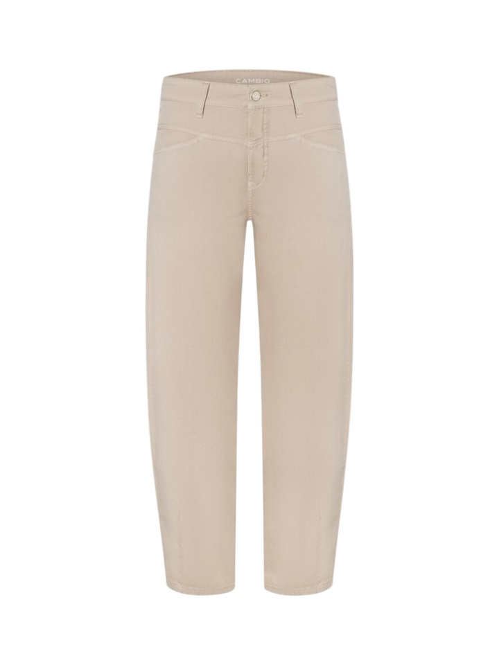 Beige katoenen broek Elin Cambio