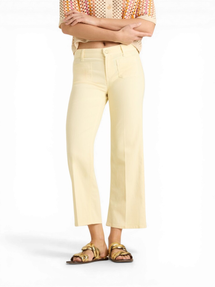 Gele broek met opgestikte zakken Tess Cambio