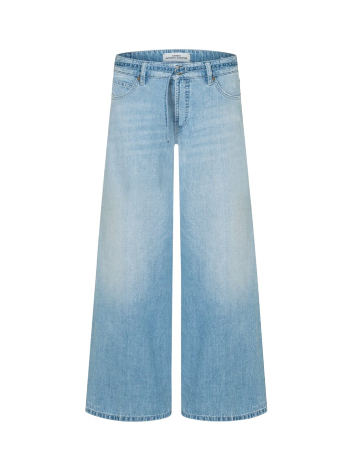 Lichtblauwe straight jeans Palazzo Croppe Cambio