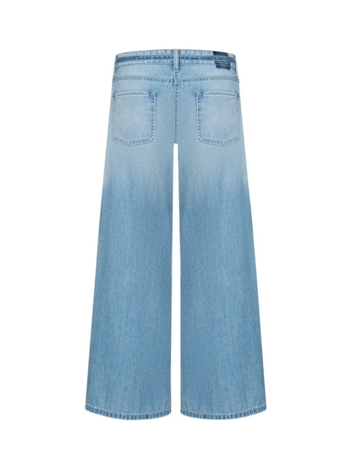 Lichtblauwe straight jeans Palazzo Croppe Cambio