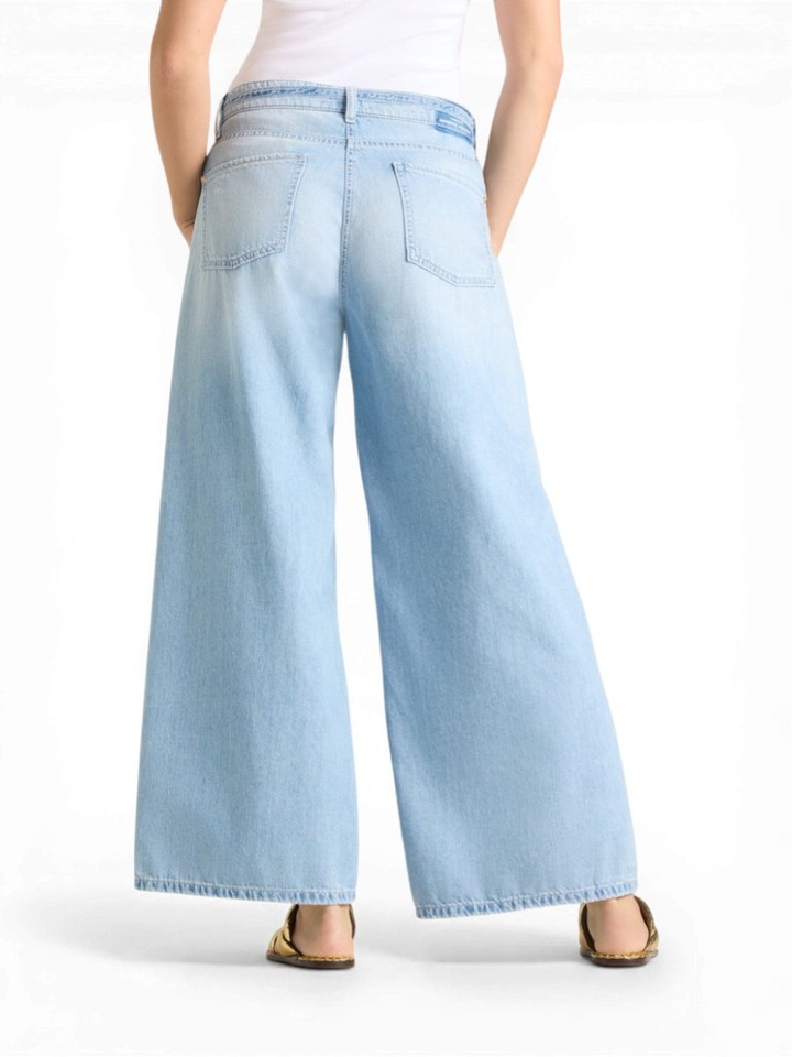 Lichtblauwe straight jeans Palazzo Croppe Cambio
