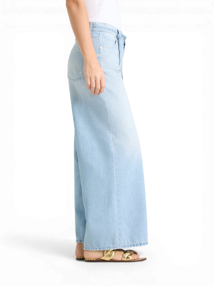 Lichtblauwe straight jeans Palazzo Croppe Cambio