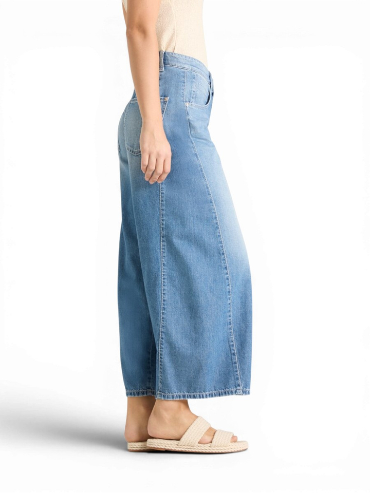 Blauwe wide fit jeans Orla Cambio 