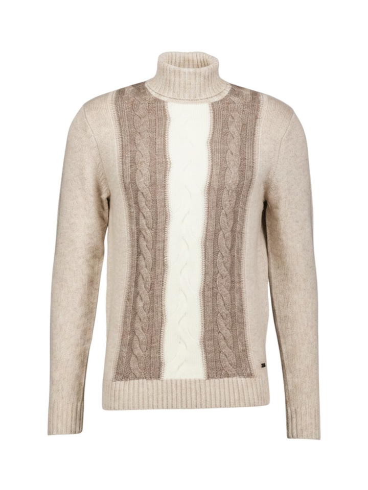 Beige kabeltrui BUSAN Seven Dials