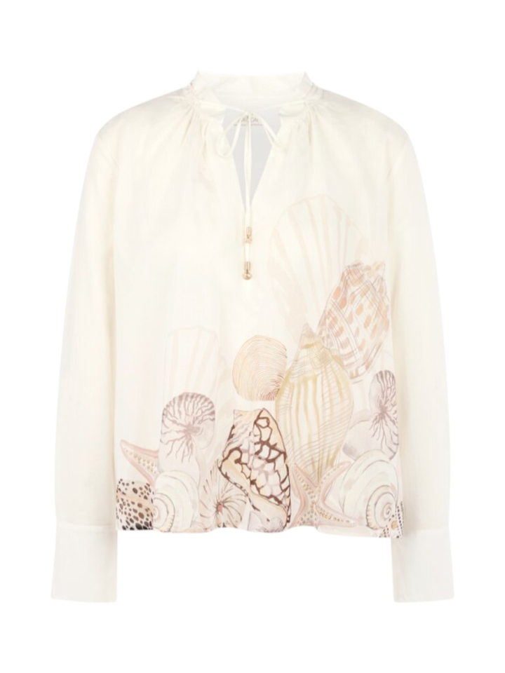 Beige bloes met print Marccain